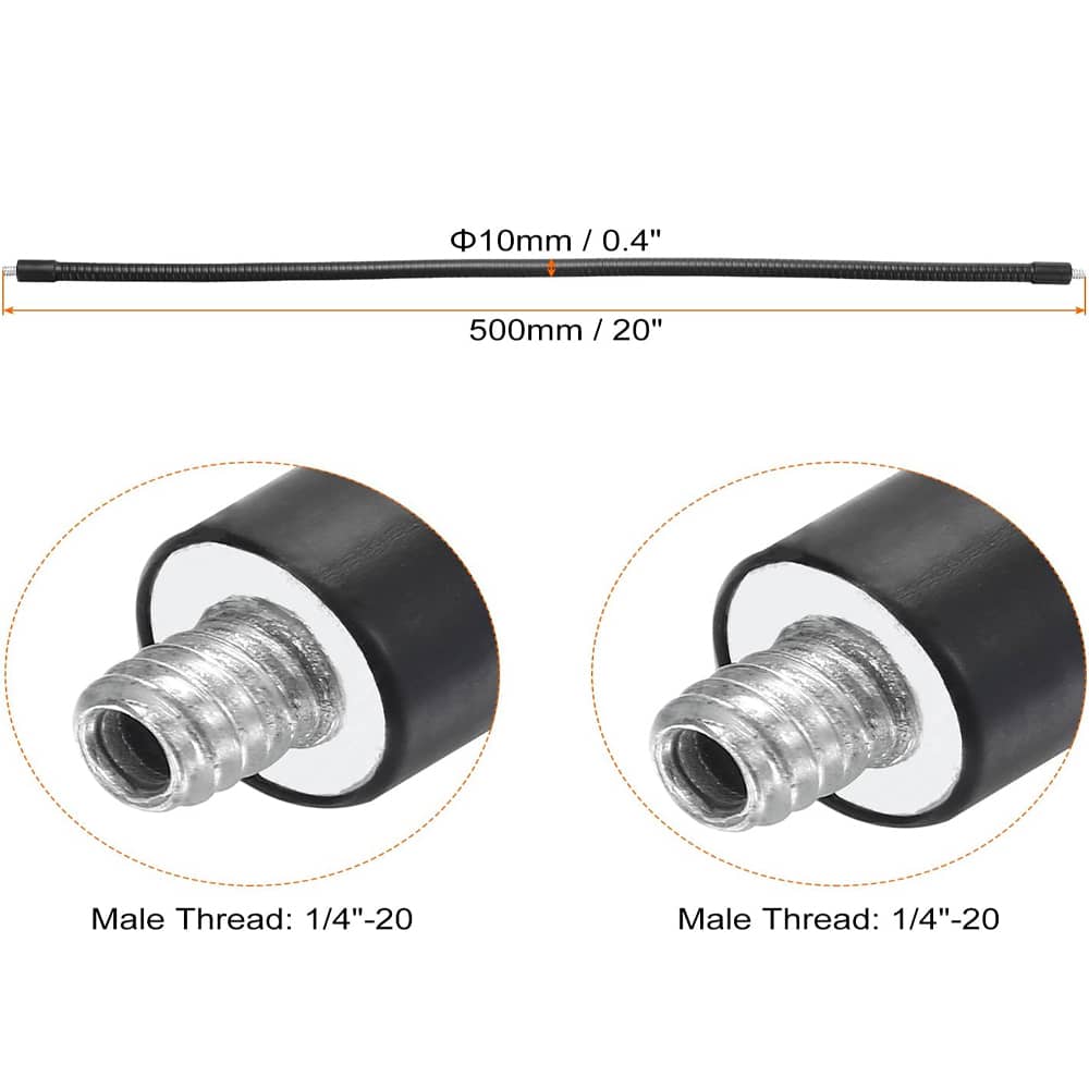 PK-L664-20Inch-Gooseneck-14-Male-to-Male-Thread-Metal-Universal-Hose-Flexible-Arm-Gooseneck-Extension-Holder-for-Action-Camera-Mobile-3