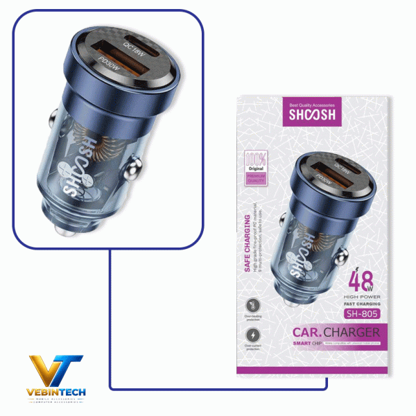 شارژر فندکی شوش 48 وات SHOOSH SH-805