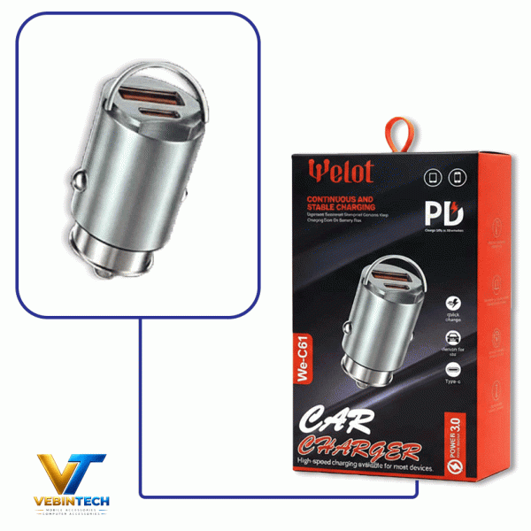 شارژر فندکی WELOT WE-C61 67W PD
