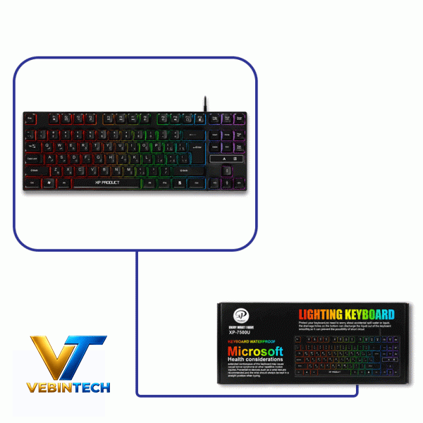 کیبورد گیمینگ XP PRODUCT 7500 RGB