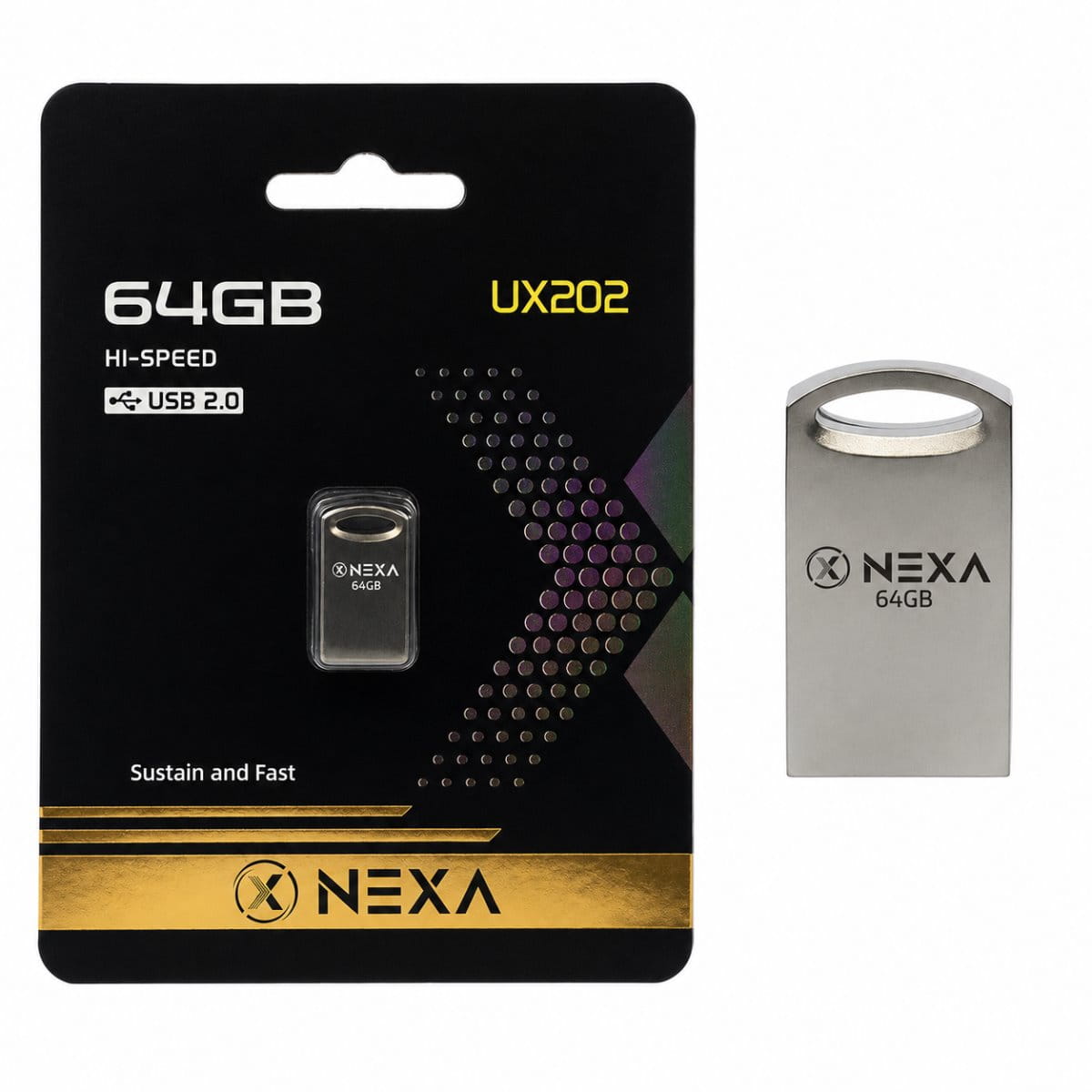 Nexa-Flash-Memory-UX202-PREMIER-64GB-Capacity-USB-2.0-Interface