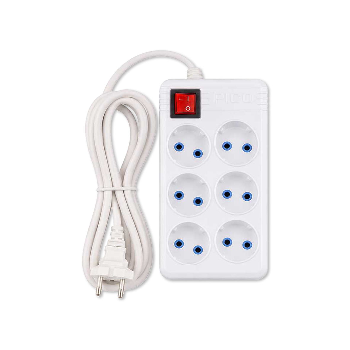 Pico Electric 6-Outlet Power Strip with 3-Meter Cable1