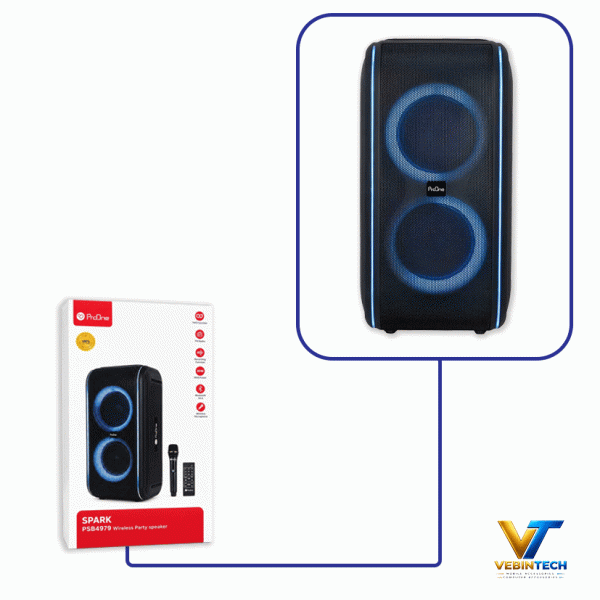 اسپیکر بلوتوثی پارتی باکس PROONE PSB4979 30W