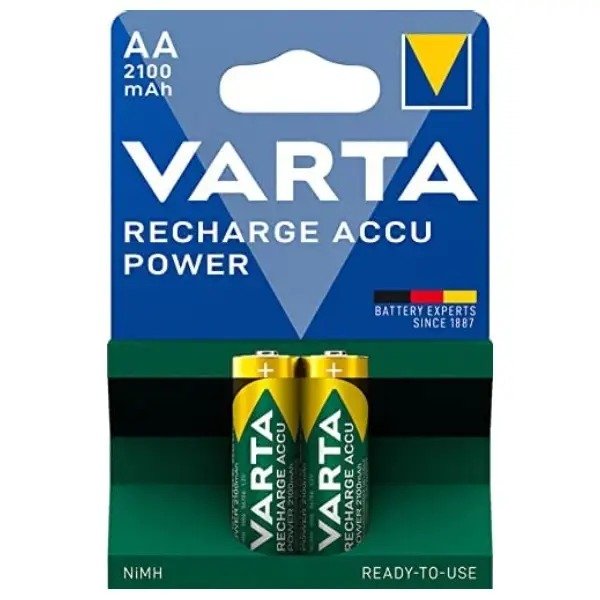 VARTA Accu 2100mAh Rechargeable AA Battery (Pack of 2)
