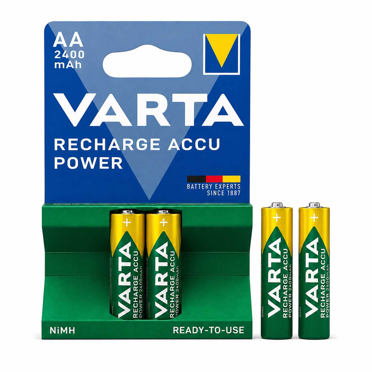 VARTA Accu Rechargeable AA Battery (2400mAh) – 2-Pack