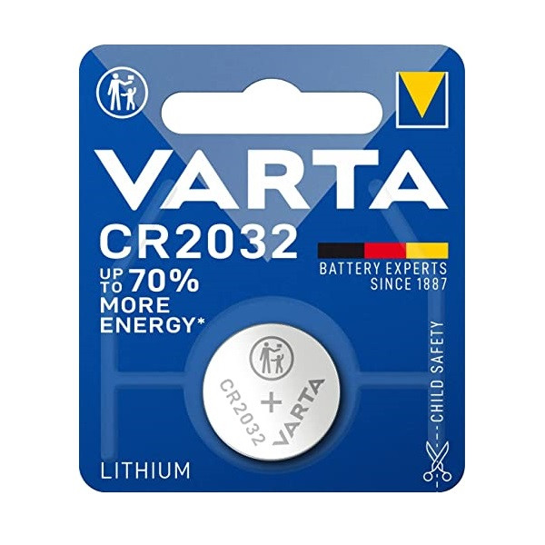 VARTA CR2032 Lithium Coin Battery – Single-Pack Blister Card