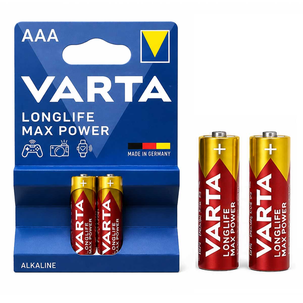 VARTA Longlife Max Power AAA Alkaline Batteries (2-Pack)