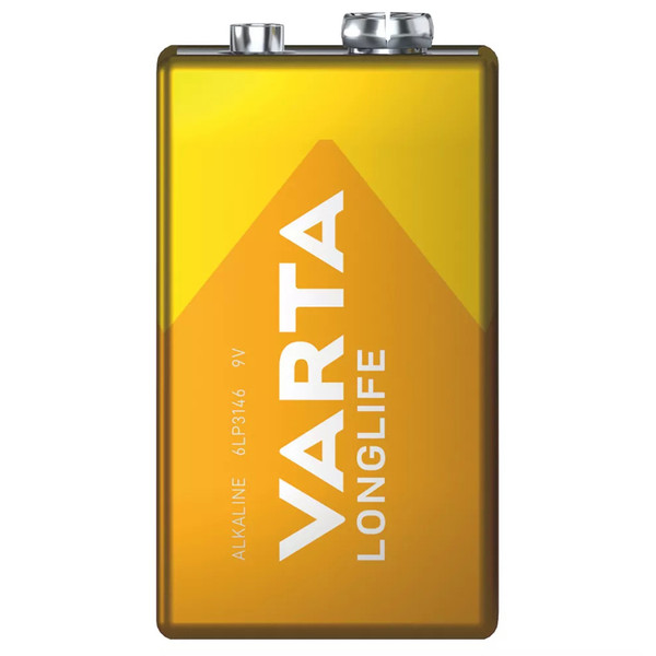 VARTA Longlife Power 9V Alkaline Battery (Single Pack)