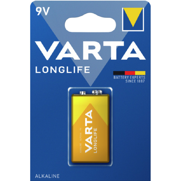 VARTA Longlife Power 9V Alkaline Battery (Single Pack)1