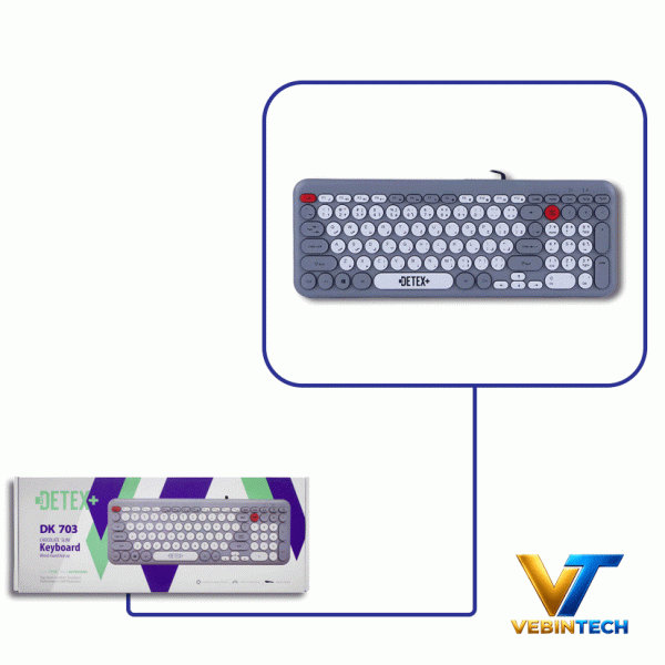 کیبورد سیم دار DETEX DK-703