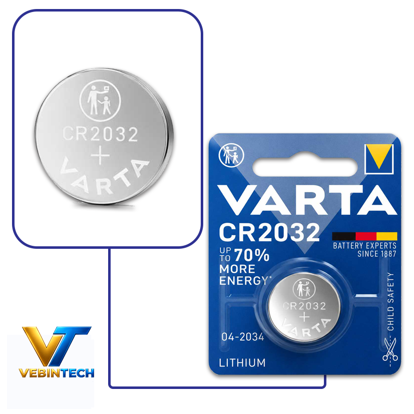 باتری سکه ای VARTA CR2032 Lithium کارتی بسته 1 عددی
