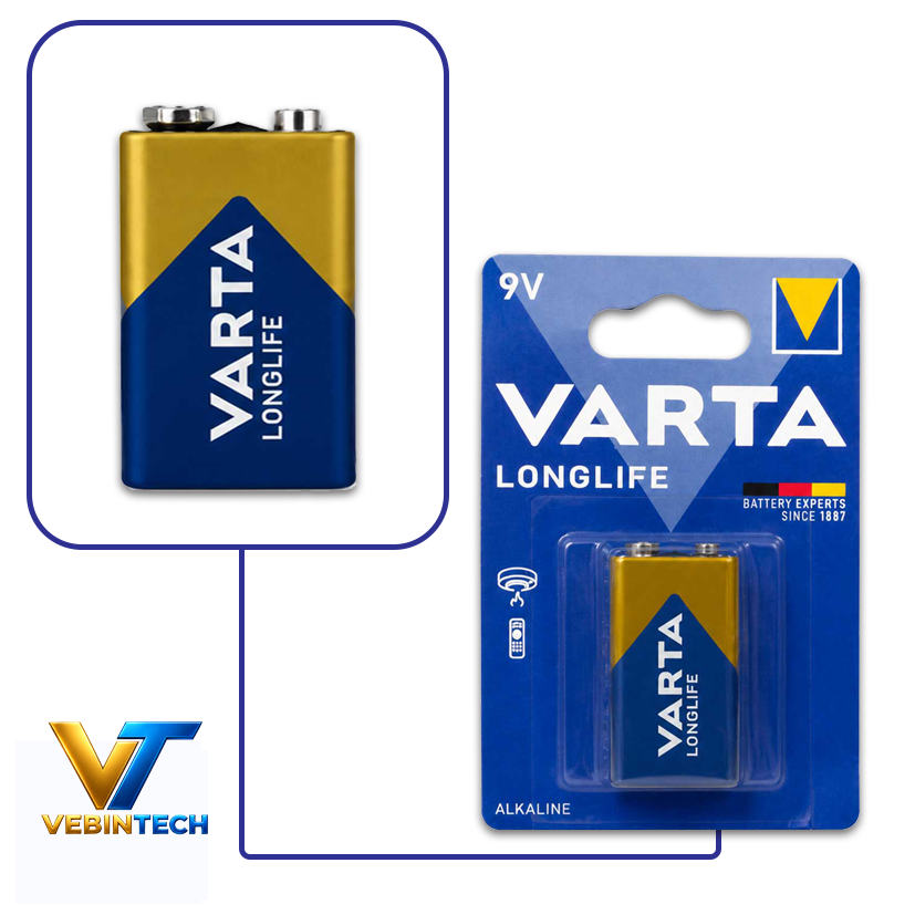 باتری کتابی وارتا 9 ولت VARTA Longlife Power بسته یک عددی