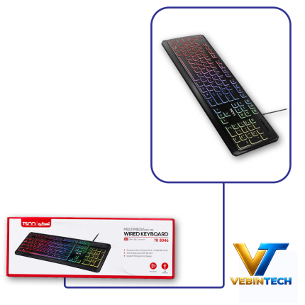 کیبورد گیمینگ سیم دار 8046-TSCO TK