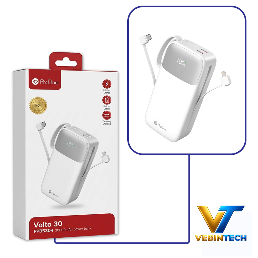 پاوربانک فست شارژ پرووان PROONE PPB5304 VOLTO 30 30000MAH