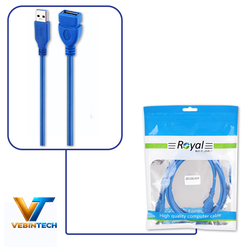 کابل افزایش طول USB 3.0 طول 3 متر ROYAL